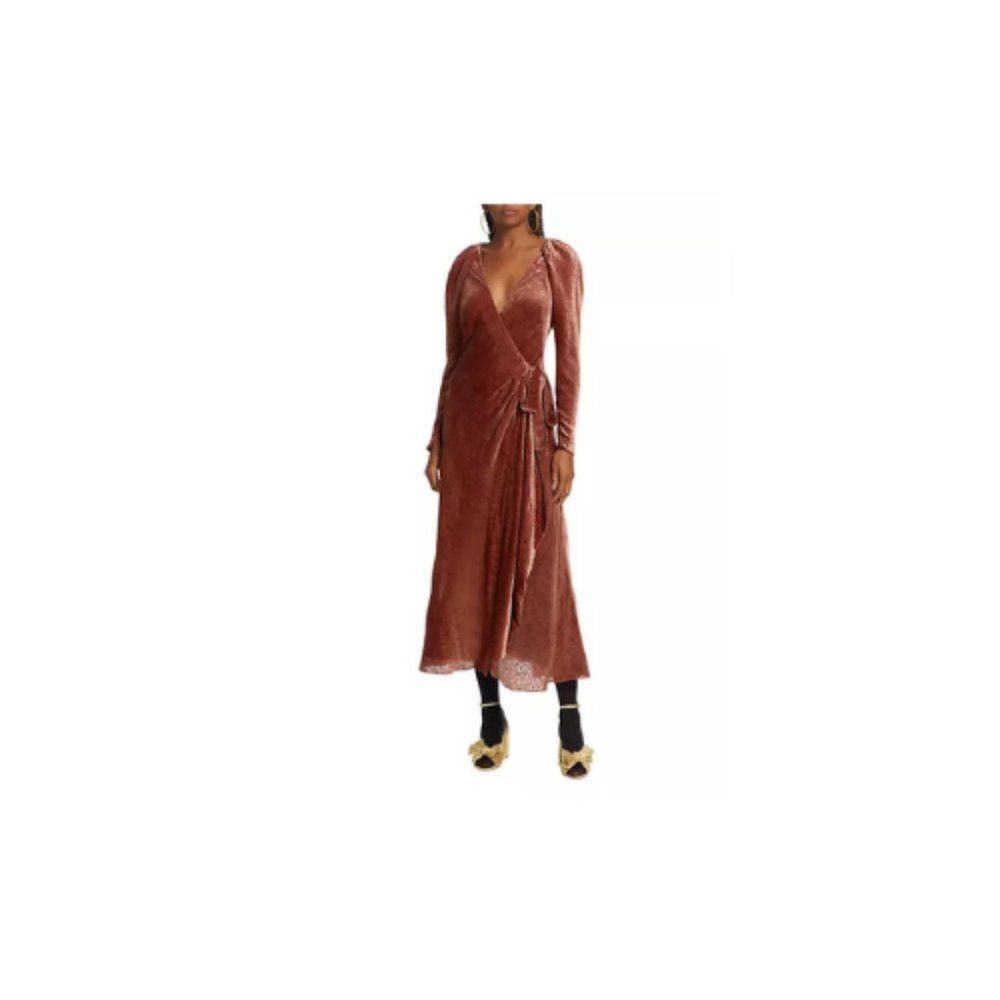 TANYA TAYLOR Laureen Velvet Wrap Dress NWT Retail 595.00 Size 6